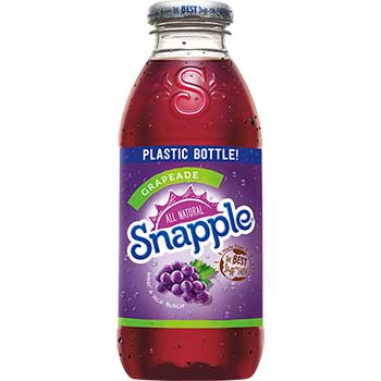 Snapple Juice, Grapeade, 16 oz. Plastic Bottle, 24/CS