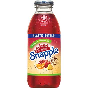 Snapple Juice, Fruit Punch, 16 oz. Plastic Bottle, 24/CT
