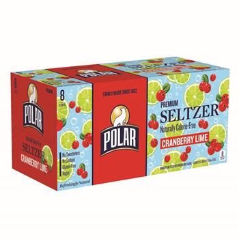 Polar Cranberry Lime, 12 oz, 8/Pack