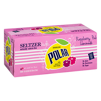 Polar Seltzerade™, Raspberry Pink Lemonade, 12 oz., 8/PK