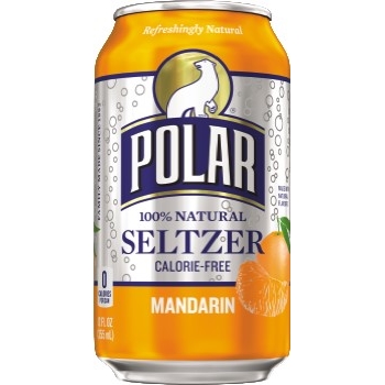 Polar Seltzer Water, Mandarin, 12 oz., 24/CS