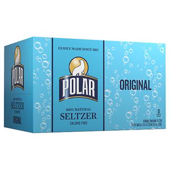Polar Seltzer Water, Original, 7.5 oz Can, 6/PK