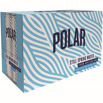 Polar Spring Water Aluminum Cans, 12 fl oz, 8 Cans/Pack, 3 Packs/Case