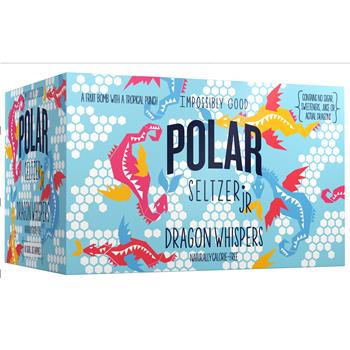 Polar Seltzer Jr, Dragon Whisper, Tropical Punch Flavored, 7.5 fl oz, 6 Cans/Pack, 4 Packs/Case