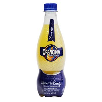 Orangina Sparkling Citrus Juice, 14.2 oz Bottle, 12/CS