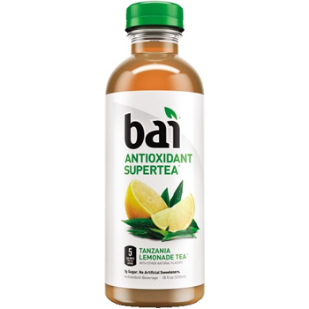 Bai Antioxidant Infused Drinks, Tanzania Lemonade Tea, 18 oz., 12/CS