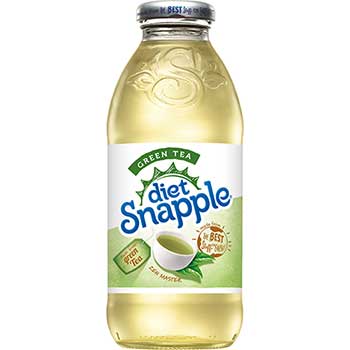 Snapple Diet Green Tea, 16 oz. Glass Bottle, 6/PK