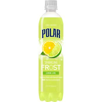 Polar Frost Sparkling Water, Lemon Lime, 17 oz., 12/CS