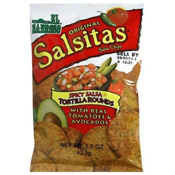 SnakKing Tortilla Chips, Spicy Salsa, 1.5 oz, 60 Bags/Case