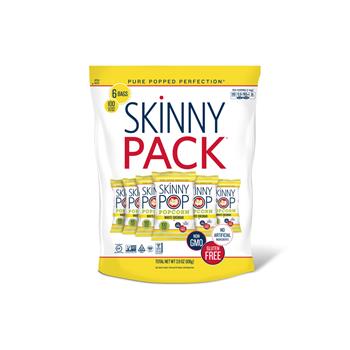 SkinnyPop Popcorn Popcorn, White Cheddar, 0.65 oz, 10/Case