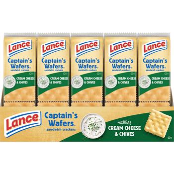 Lance Captain&#39;s Wafer, Cream Cheese &amp; Chives, 1.3 oz, 20/Box