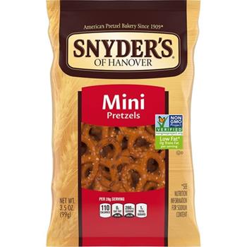 Snyder&#39;s of Hanover Mini Pretzels, 3.5 oz, 8/Case