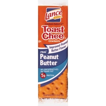 Lance Toasted Cheese Crackers with Peanut Butter, 1.52 oz., 20/BX