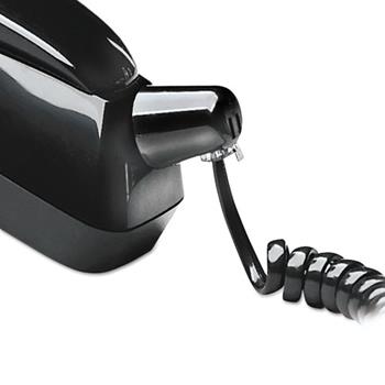 Softalk Twisstop Detangler w/Coiled, 25-Foot Phone Cord, Black