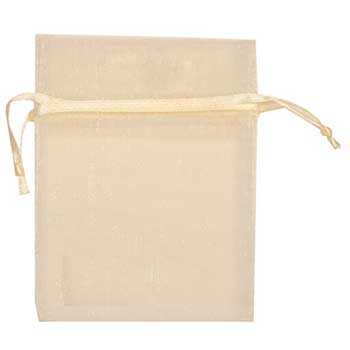 JAM Paper Sheer Bag, 3&quot; x 4&quot;, Ivory