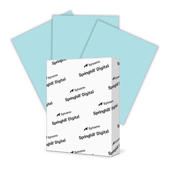 Springhill Digital Index Colors Cardstock, 90 lb, 8.5&quot; x 11&quot;, Blue, 250 Sheets/Pack