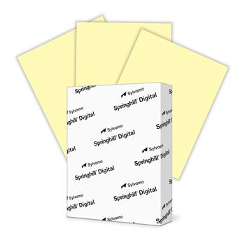 Springhill Digital Index Colors Cardstock, 90 lb, 8.5&quot; x 11&quot;, Canary, 250 Sheets/Pack