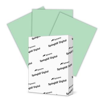 Springhill Digital Index Colors Cardstock, 90 lb, 8.5&quot; x 11&quot;, Green, 250 Sheets/Pack