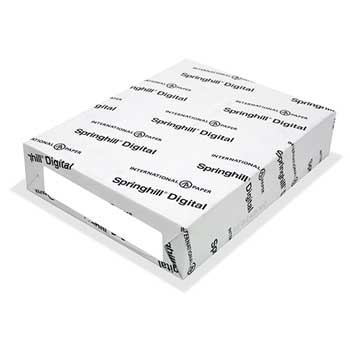 Springhill&#174; Bristol Cover Stock Stock, 67 lb, 11&quot; x 17&quot;, Vellum Green, 250 Sheets/Pack