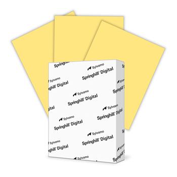 Springhill Digital Index Colors Cardstock, 90 lb, 8.5&quot; x 11&quot;, Buff, 250 Sheets/Pack