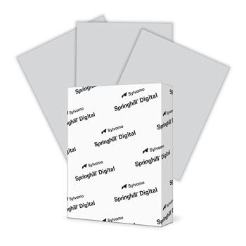 Springhill Digital Index Colors Cardstock, 110 lb, 8.5&quot; x 11&quot;, Gray, 250 Sheets/Pack