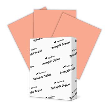 Springhill Digital Index Colors Cardstock, 90 lb, 8.5&quot; x 11&quot;, Salmon, 250 Sheets/Pack