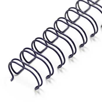 Spiral Binding Company Inc. Wire-O Binding, 1/4&quot;, Navy, 32 Loop, 3:1 Pitch, 100/BX