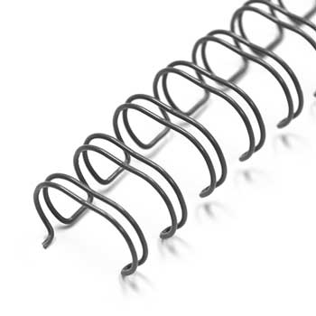 Spiral Binding Company Inc. Wire-O Binding, 3/8&quot;, Gray, 32 Loop, 3:1 Pitch, 100/BX