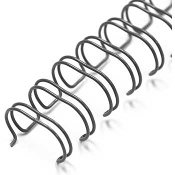 Spiral Binding Company Inc. Wire-O Binding, 7/8&quot;, Gray, 21 Loop, 2:1 Pitch, 100/BX