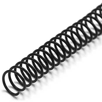Spiral Binding Company Inc. Black Binding Coils, 6mm (1/4&quot;), 100/BX