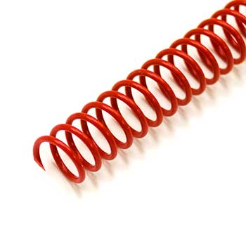 Spiral Binding Company Inc. Spiral Plastic Coil 4:1, 12&quot; x 1/4&quot;, Red