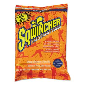 Sqwincher&#174; Powder Pack Concentrated Activity Drink, Orange, 47.66 oz Packet, 16/Carton