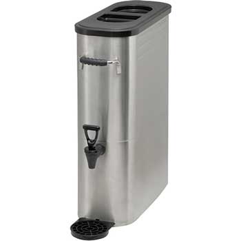 Winco 3 Gallon Slim Iced Tea Dispenser, Stainless Steel