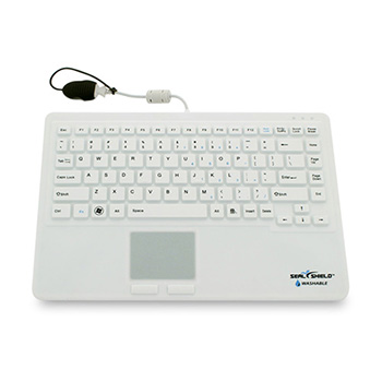 Seal Shield Seal Pup Silicone &quot;All-in-One&quot; Keyboard, Wired, TouchPad, White