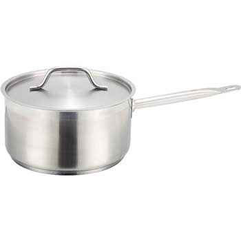 Winco&#174; 3 1/2 Quart Stainless Steel Sauce Pan with Cover