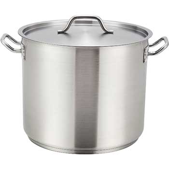 Winco&#174; 40 Quart Stainless Steel Stock Pot with Cover
