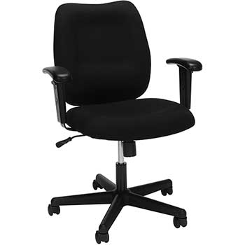 SuperSeats™ Mid-Back Swivel Task Chair, Black