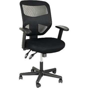 SuperSeats™ &quot;Director&quot; Mesh Mid-Back Task Chair, Mesh Back, Padded Mesh Seat, Black