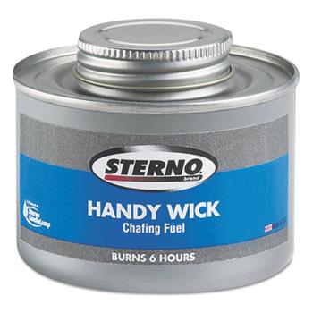 Sterno Handy Wick Chafing Fuel, Can, Methanol, Six-Hour Burn, 24/CT