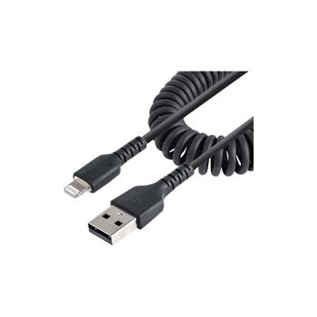 Startech.com USB to Lightning Coiled Cable, 3.3 ft, Black