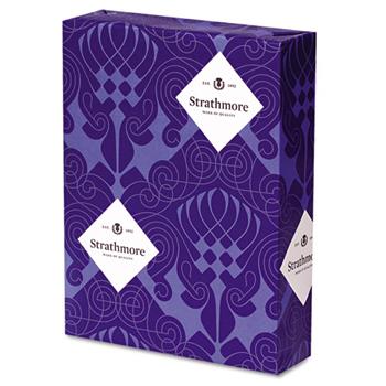 Strathmore Writing Paper, 90 Bright, 110 lb, 8.5&quot; x 11&quot;, Wove Bright White, 125 Sheets/Pack
