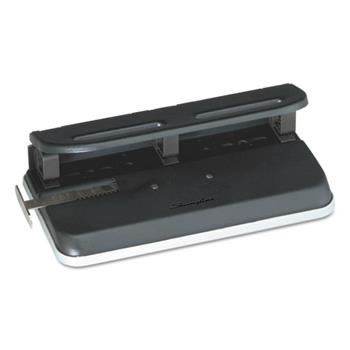 Swingline 24-Sheet Easy Touch Three- to Seven-Hole Punch, 9/32&quot; Holes, Black