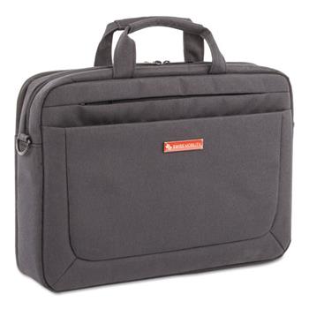 Swiss Mobility Cadence 2 Section Briefcase, Holds Laptops 15.6&quot;, 4.5&quot; x 12&quot; x 16&quot;, Charcoal