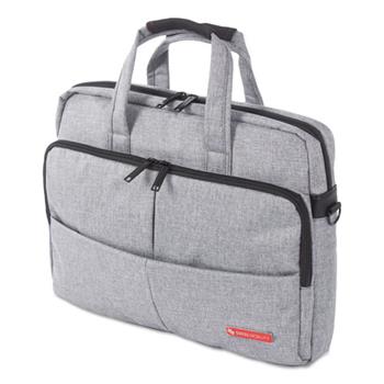 Swiss Mobility Sterling Slim Briefcase, Holds Laptops 15.6&quot;, 3.5&quot; x 15.25&quot; x 11.75&quot;, Gray