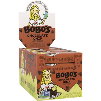 Bobo&#39;s Chocolate Chip Oat Bars, 3oz, 12/BX