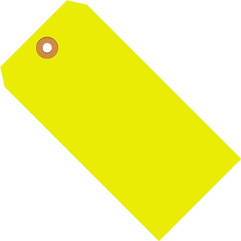 W.B. Mason Co. Shipping Tags, 13 Pt., 4 3/4&quot; x 2 3/8&quot;, Fluorescent Yellow, 1000/CS