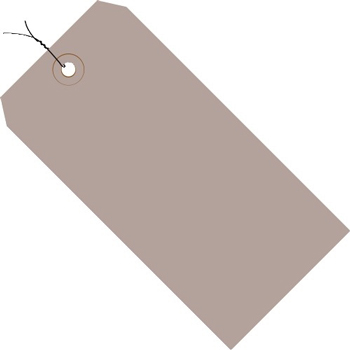 W.B. Mason Co. Shipping Tags, Pre-Wired, 13 Pt., 4 3/4&quot; x 2 3/8&quot;, Gray, 1000/CS