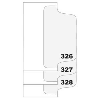 Legal Tabs Kleer-Fax&#174; Legal Index Divider, Avery&#174; Style, Letter Size, Side Tab, 1/25th cut, 326-350