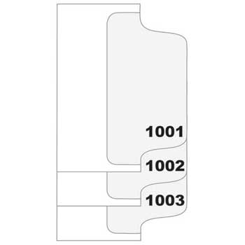 Legal Tabs Kleer-Fax&#174; Legal Index Divider, Avery&#174; Style, Letter Size, Side Tab, 1/25th cut, 1001-1025