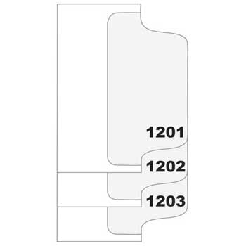 Legal Tabs Kleer-Fax&#174; Legal Index Divider, Avery&#174; Style, Letter Size, Side Tab, 1/25th cut, 1201-1225